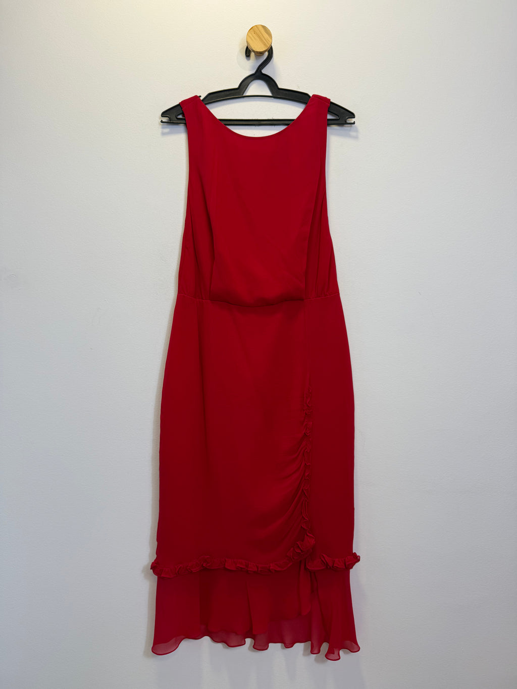 Vestido Vermelho Babados