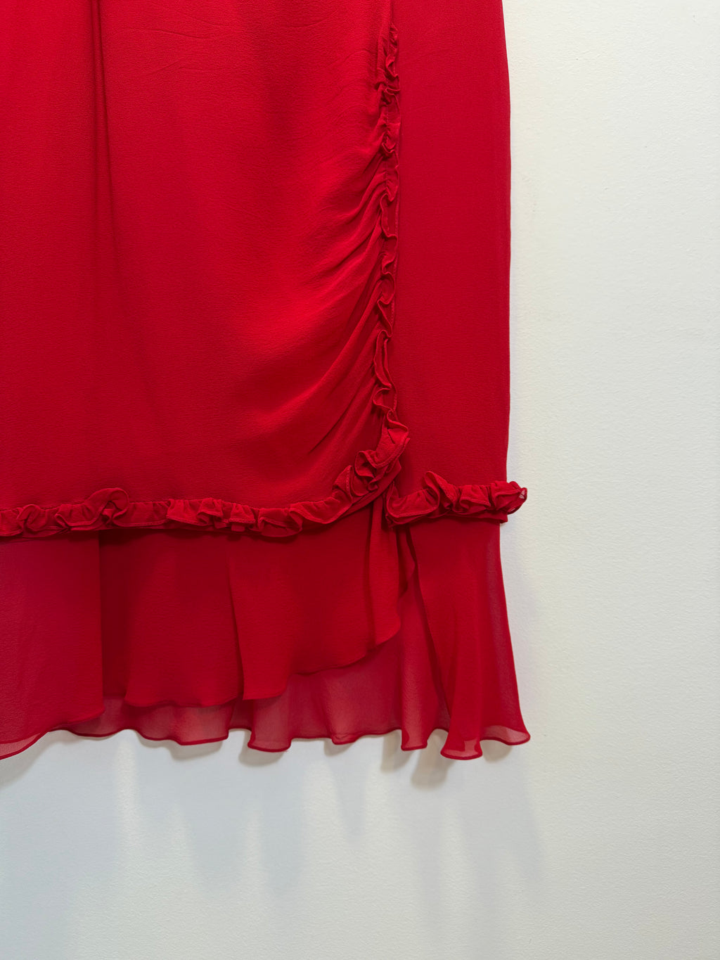 Vestido Vermelho Babados