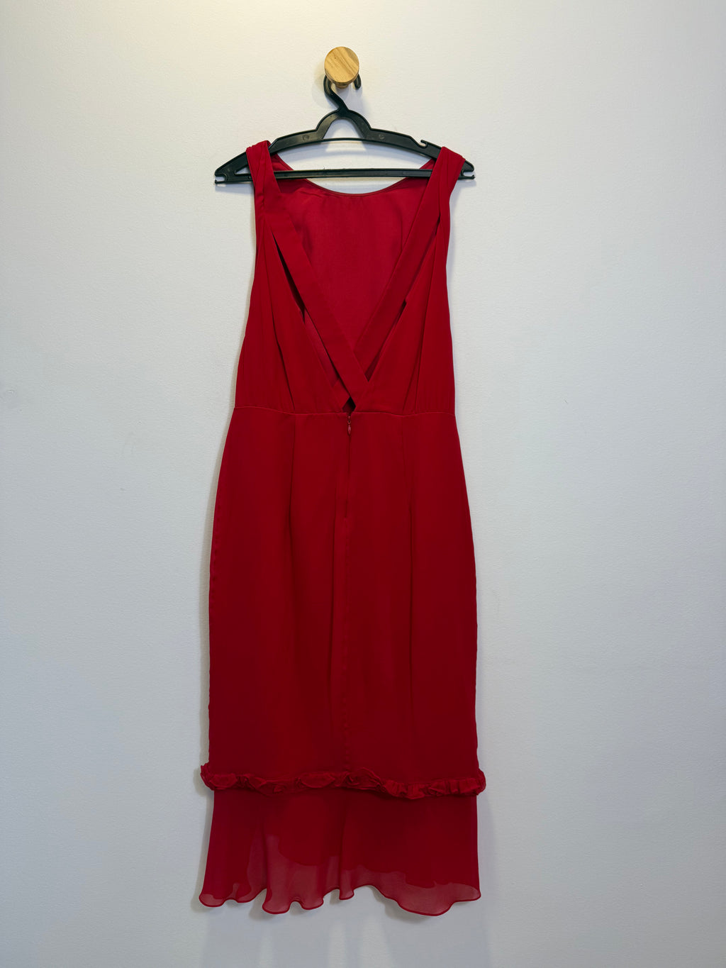 Vestido Vermelho Babados