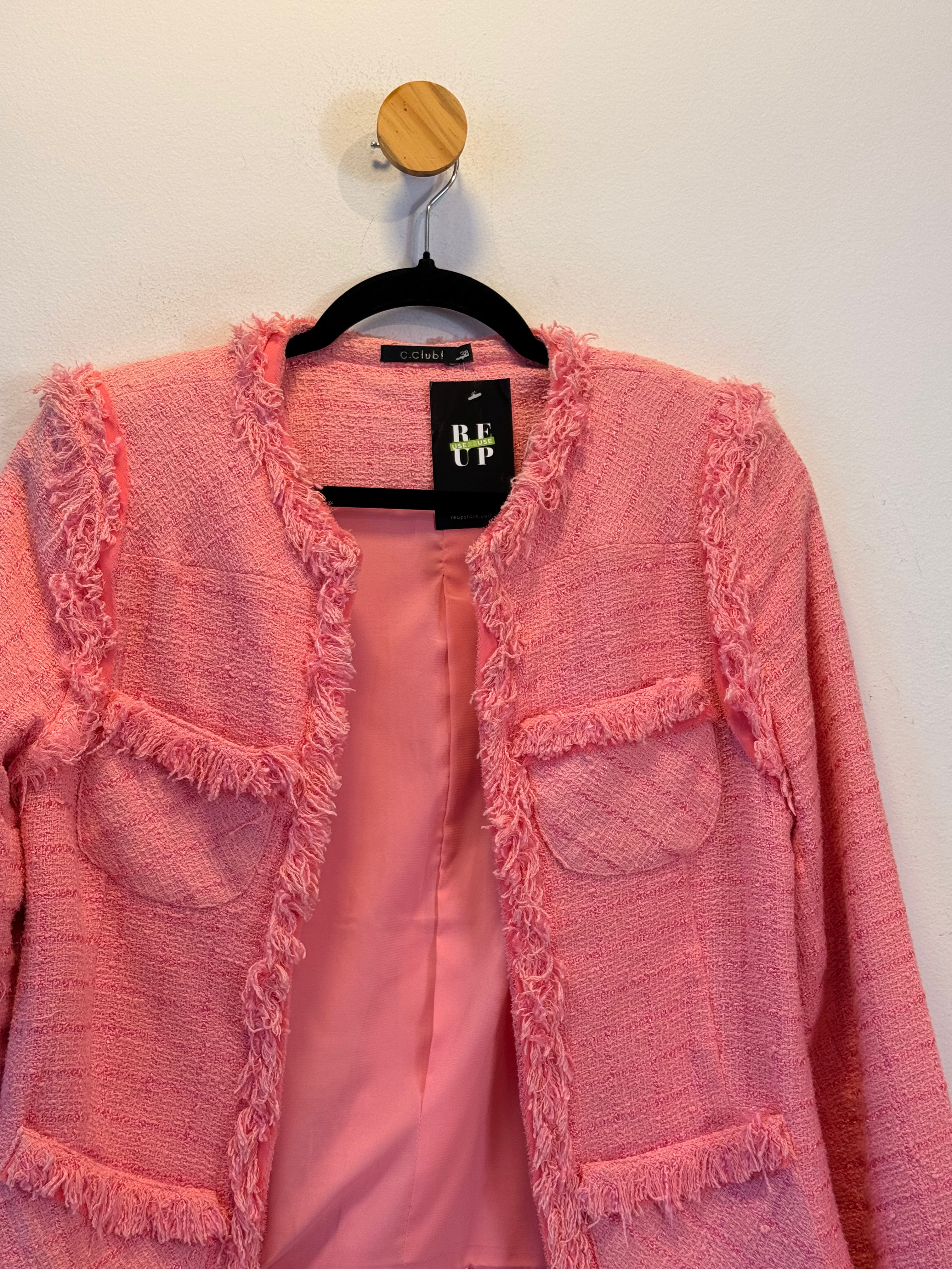 Casaco Tweed Rosa C. Club