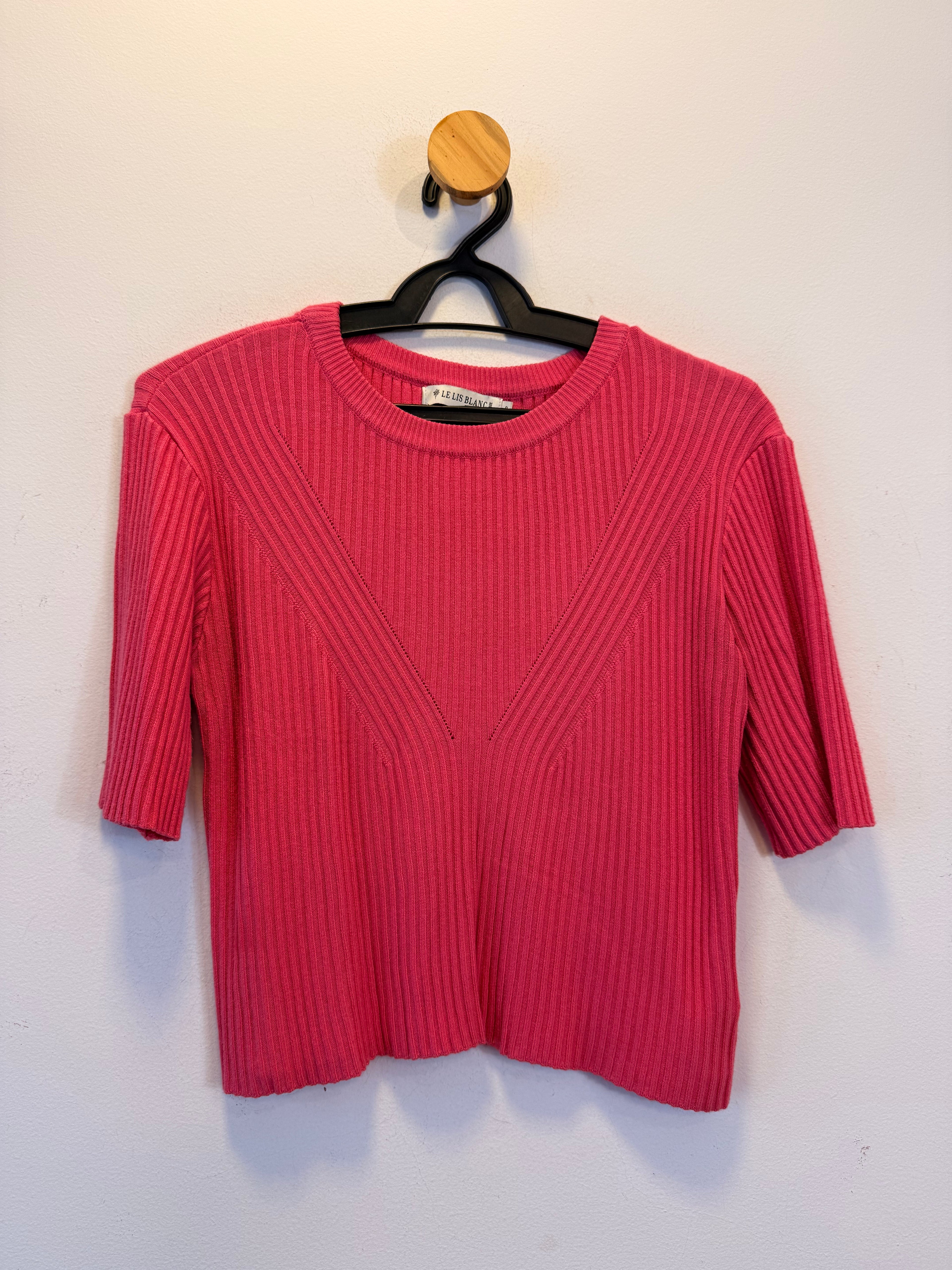 Blusa Rosa em Malha Le Lis Blanc