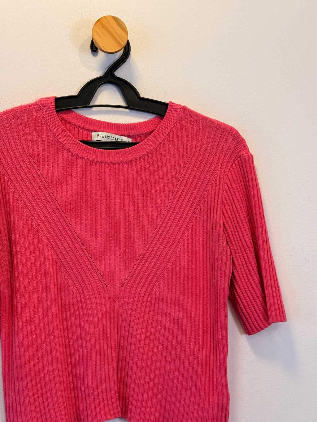 Blusa Rosa em Malha Le Lis Blanc