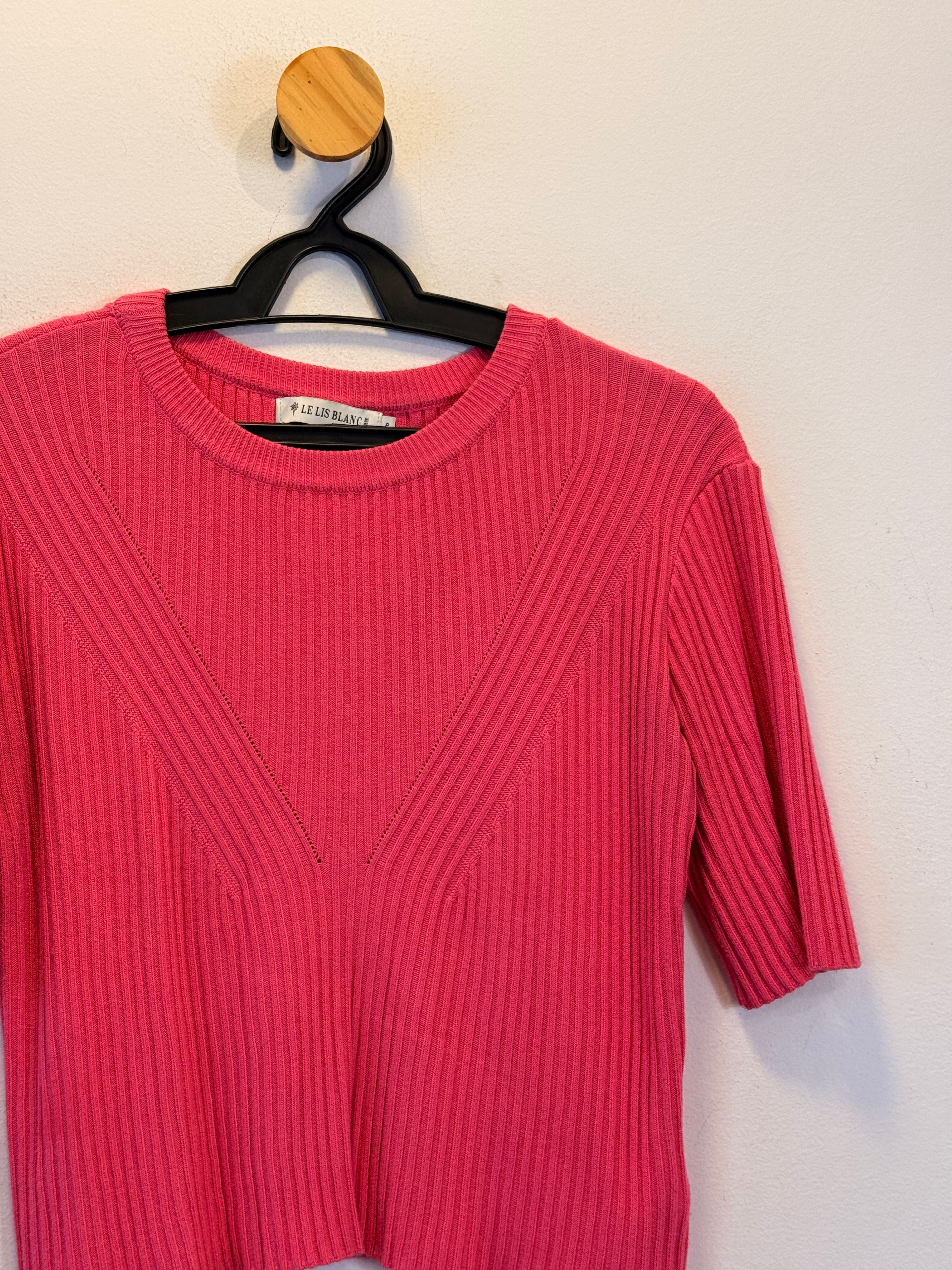 Blusa Rosa em Malha Le Lis Blanc