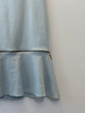 Vestido Celeste com Recortes