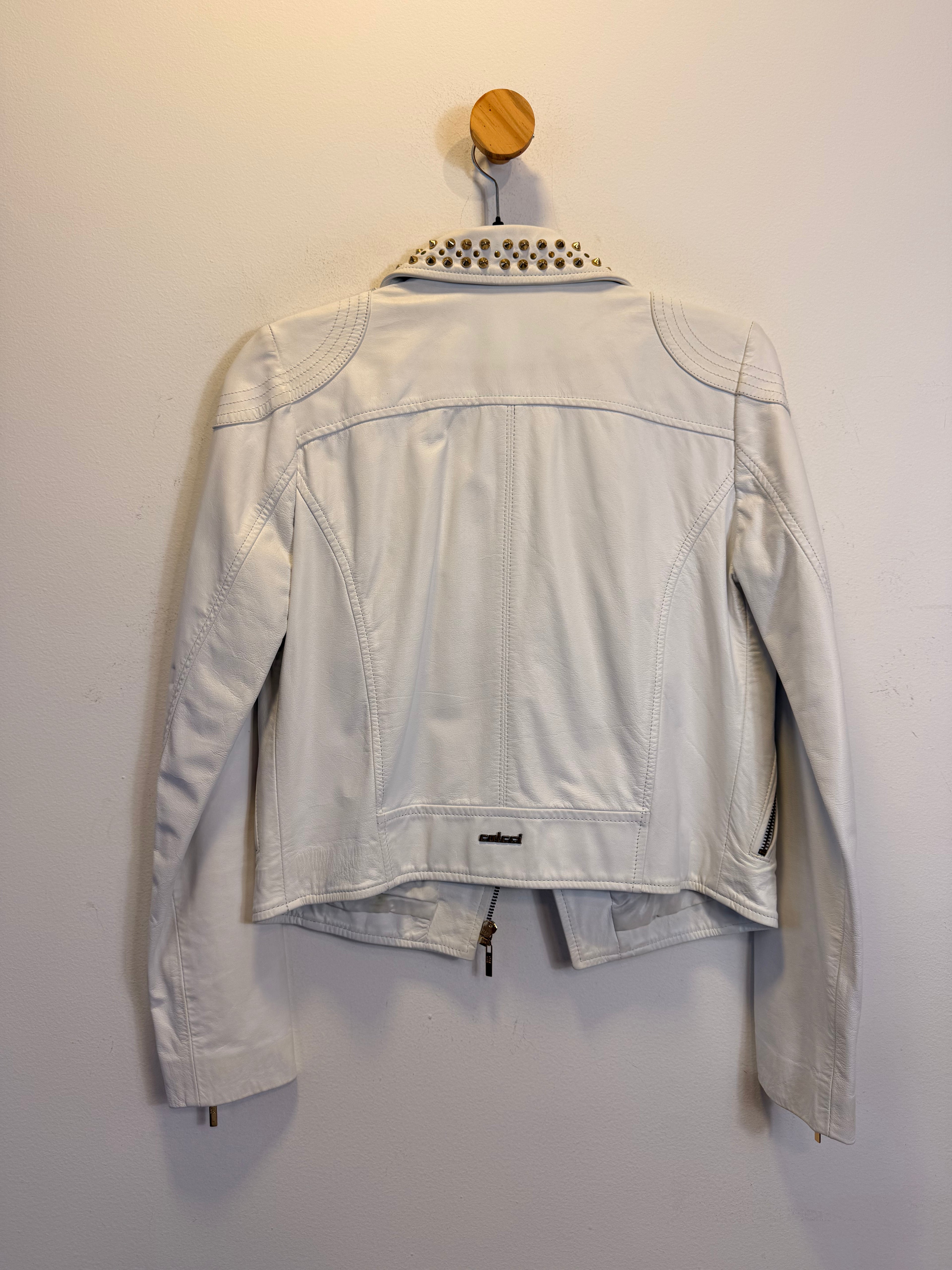 Jaqueta de Couro Branca Colcci