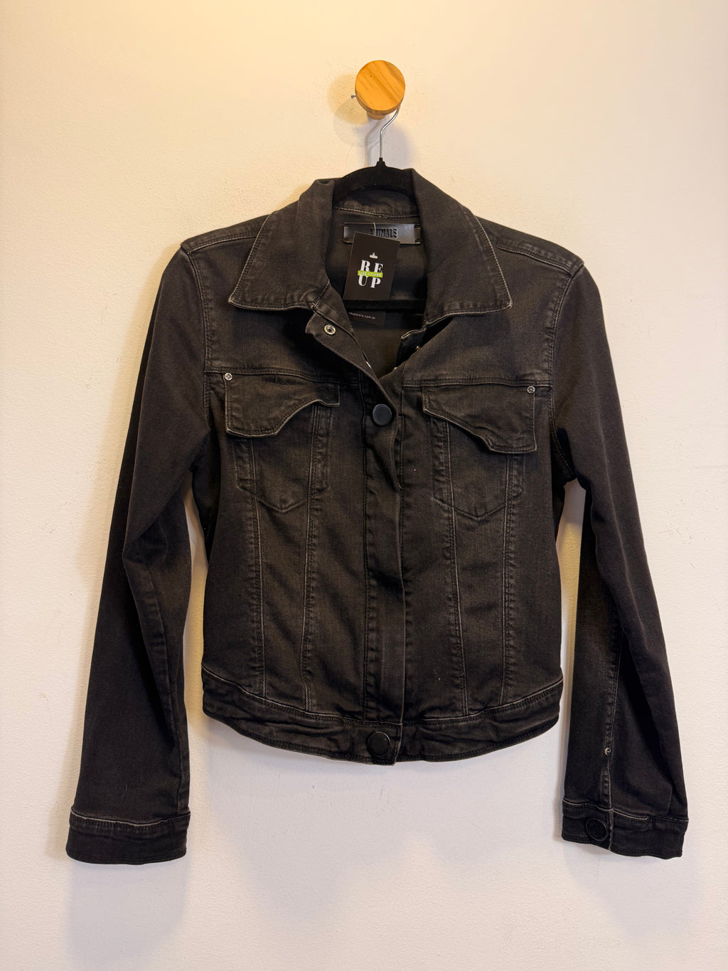 Jaqueta Jeans Preta Animale