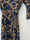 Vestido Estampa Aros Dourados