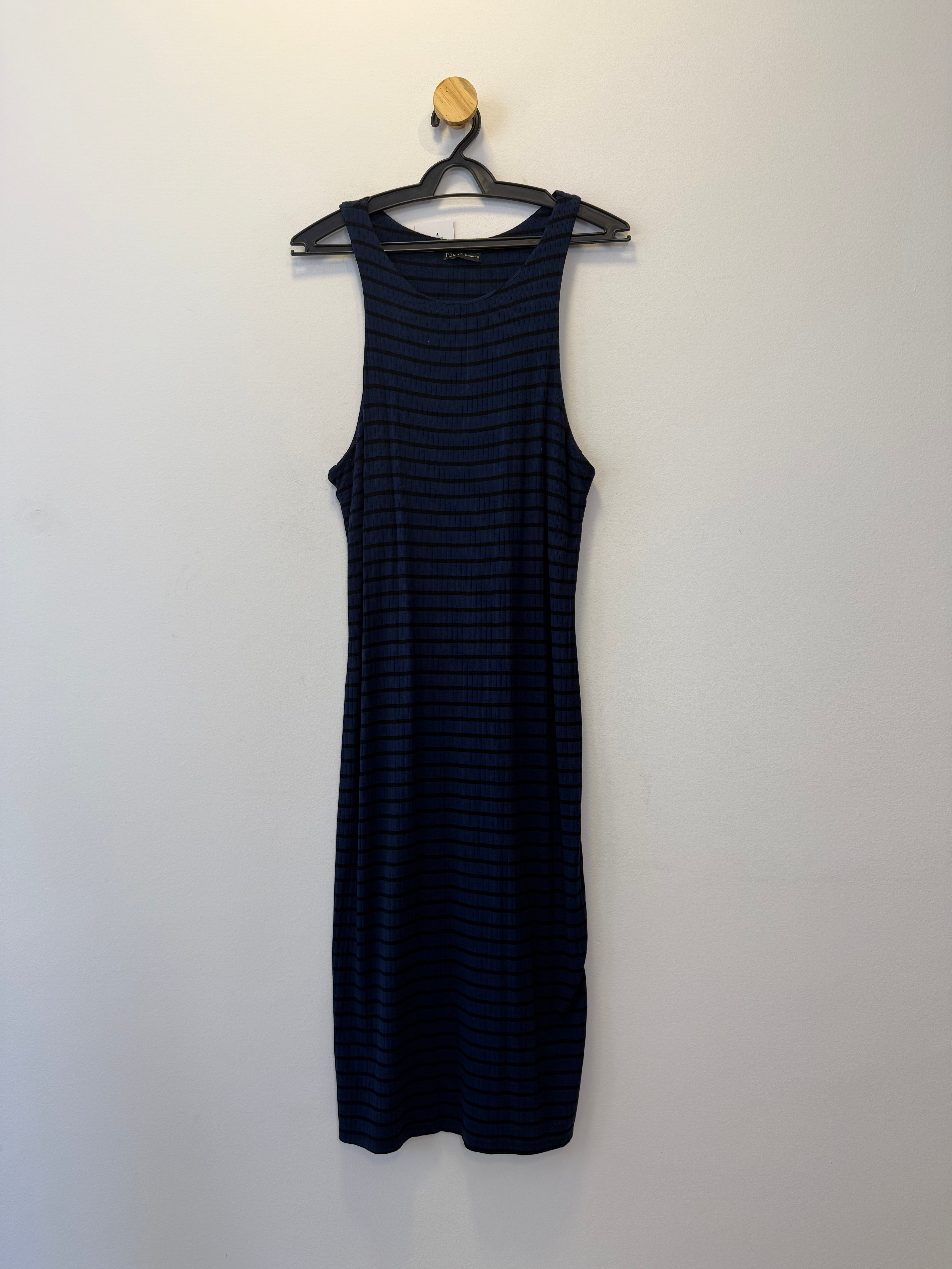 Vestido Azul Marinho Listrado
