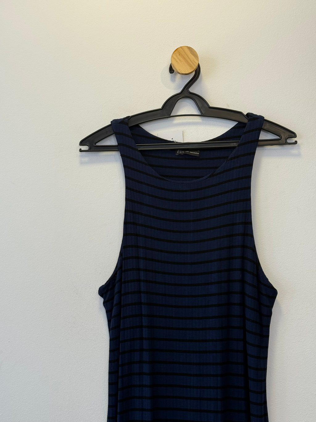 Vestido Azul Marinho Listrado