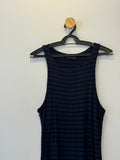 Vestido Azul Marinho Listrado