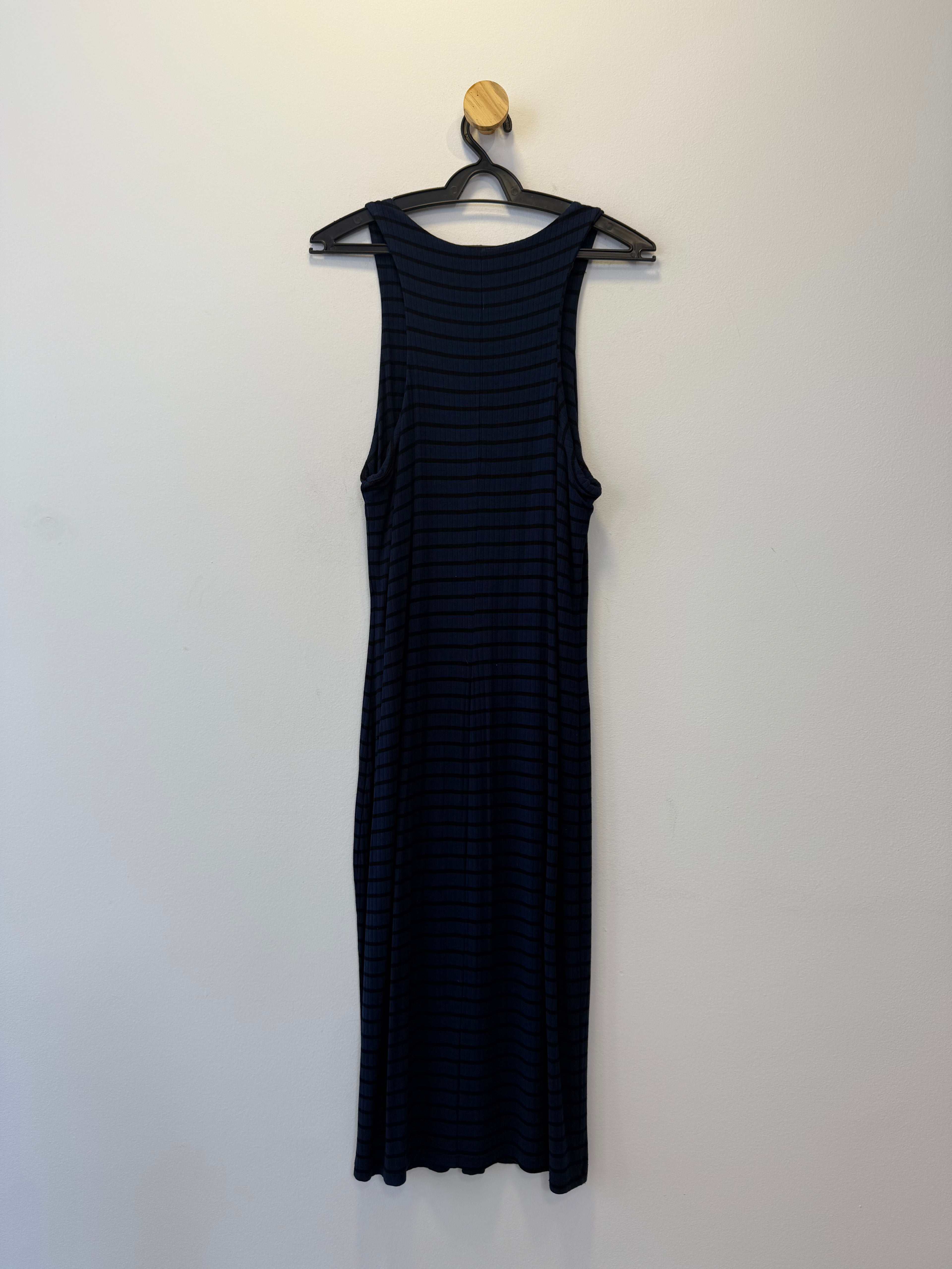 Vestido Azul Marinho Listrado
