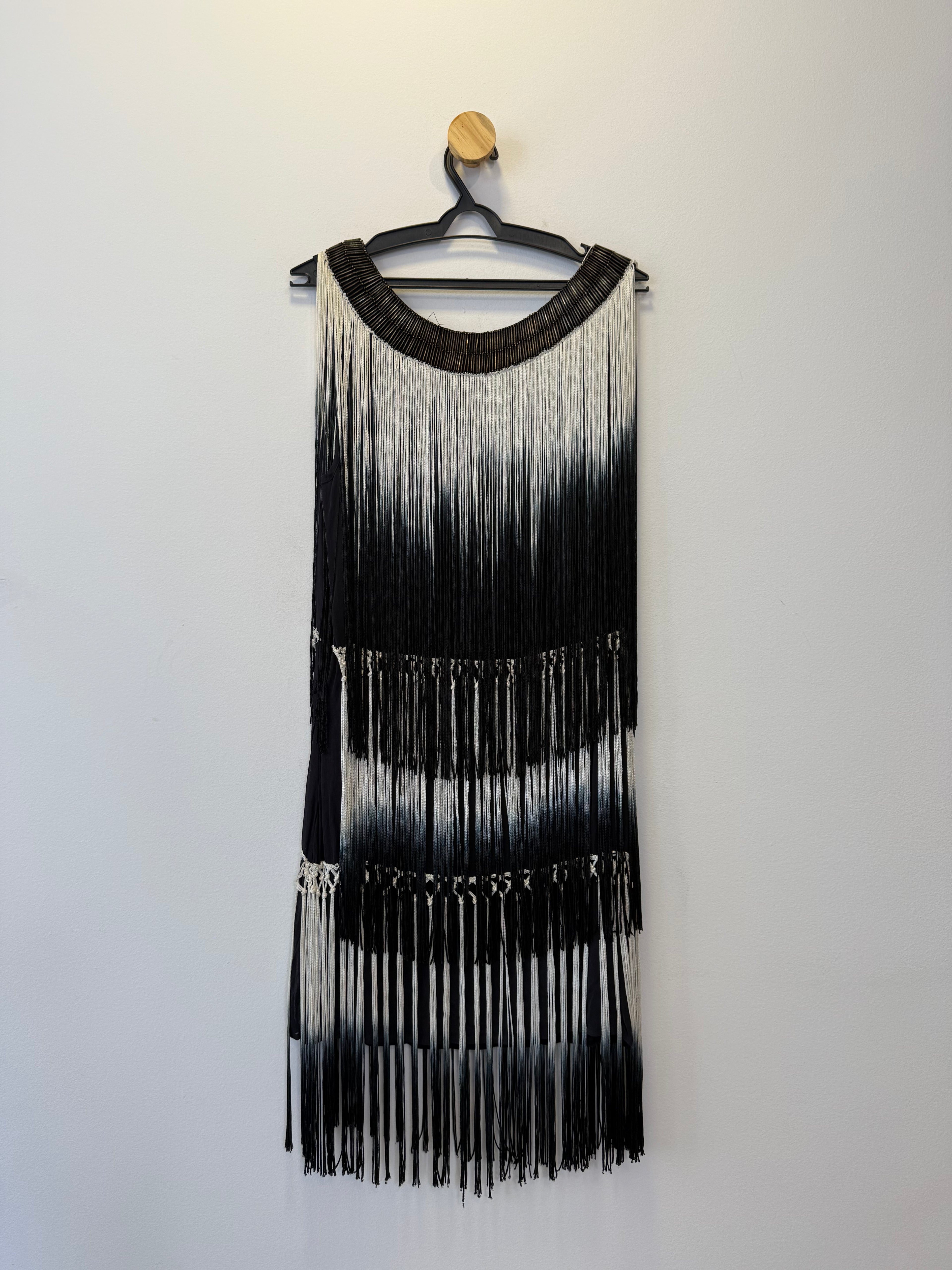 Vestido Franjas Preto e Branco