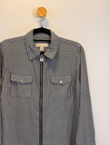 Camisa Feminina Estampada com Zíper MK