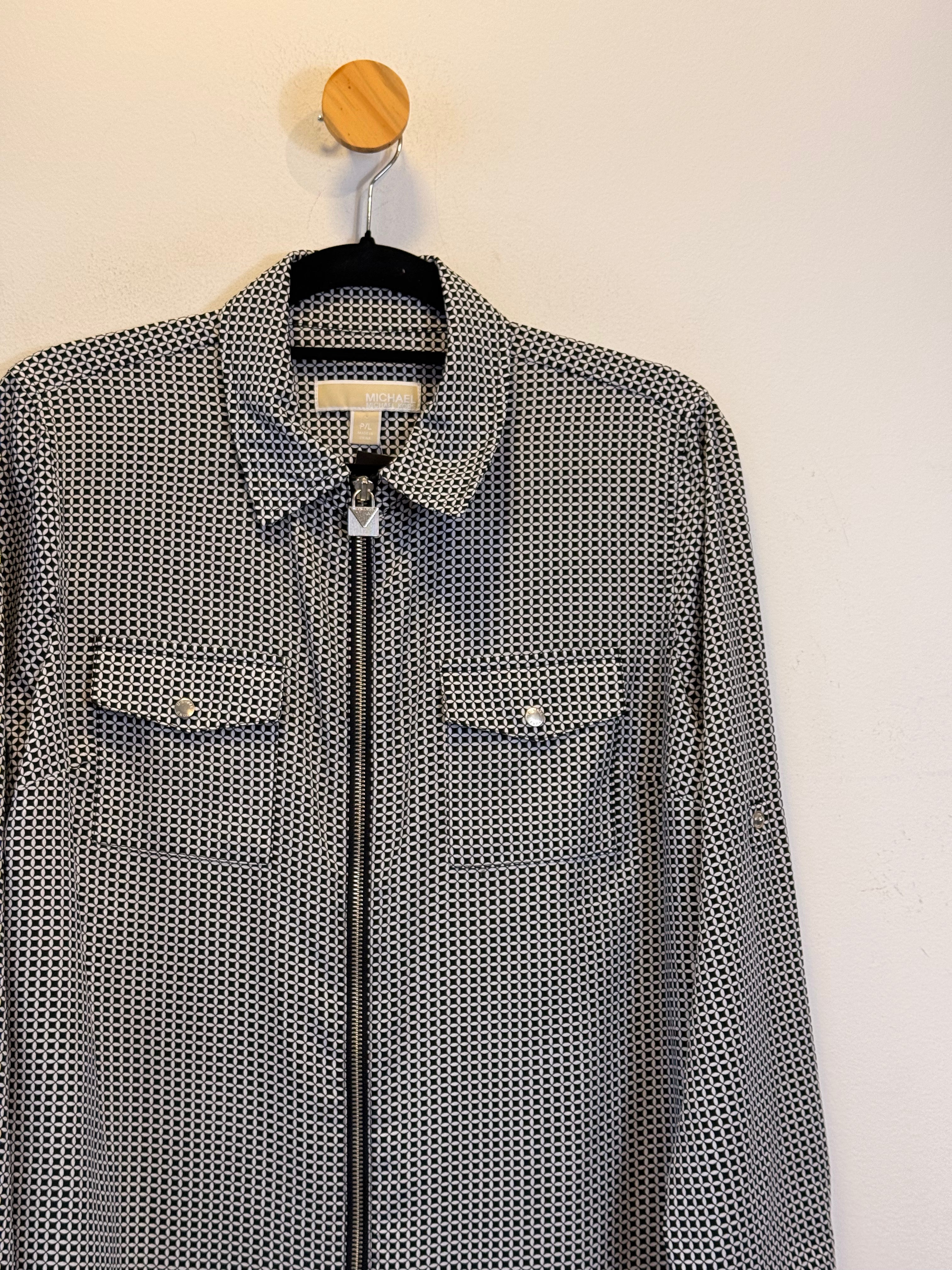 Camisa Feminina Estampada com Zíper MK