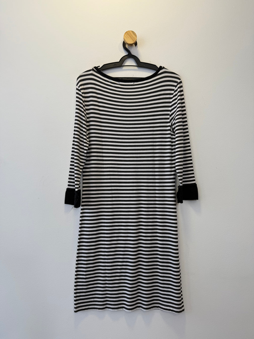 Vestido Listrado Preto e Branco