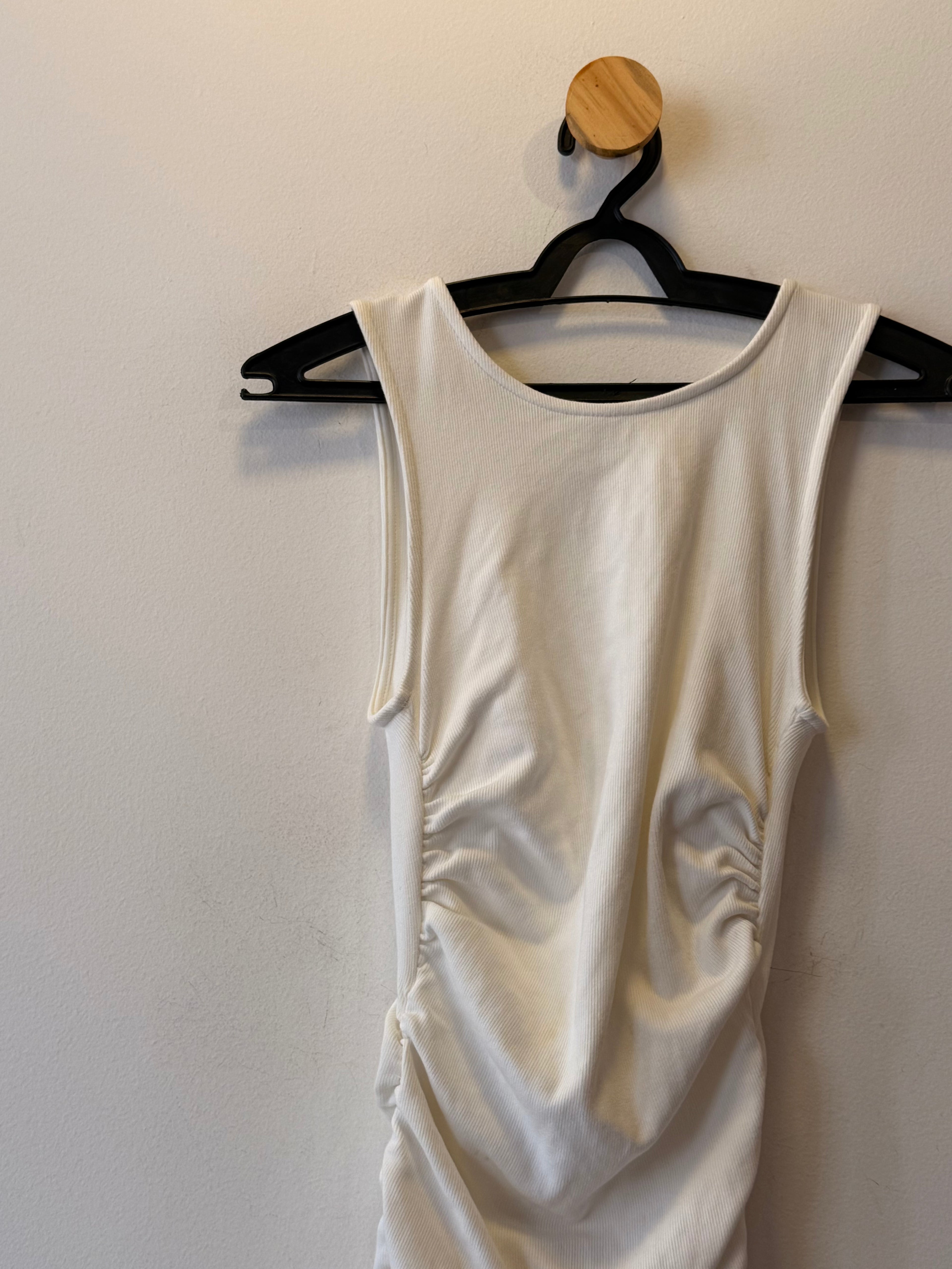 Vestido Branco Drapeado