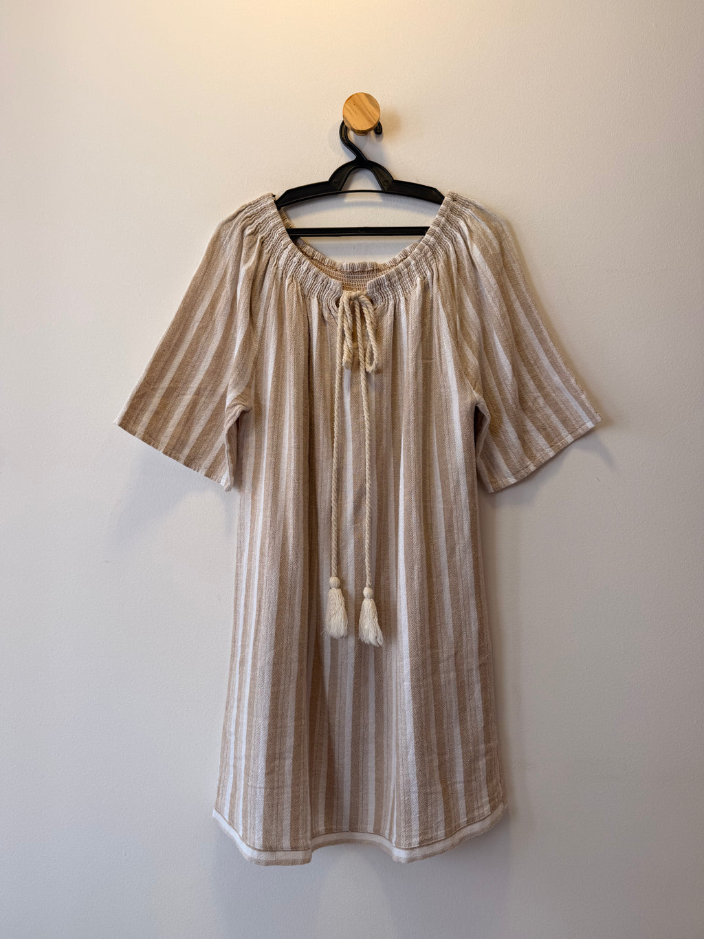Vestido algodão listrado