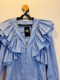 Blusa Babados Azul Nati Vozza