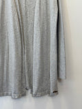 Cardigan Tricot Cinza Alongado