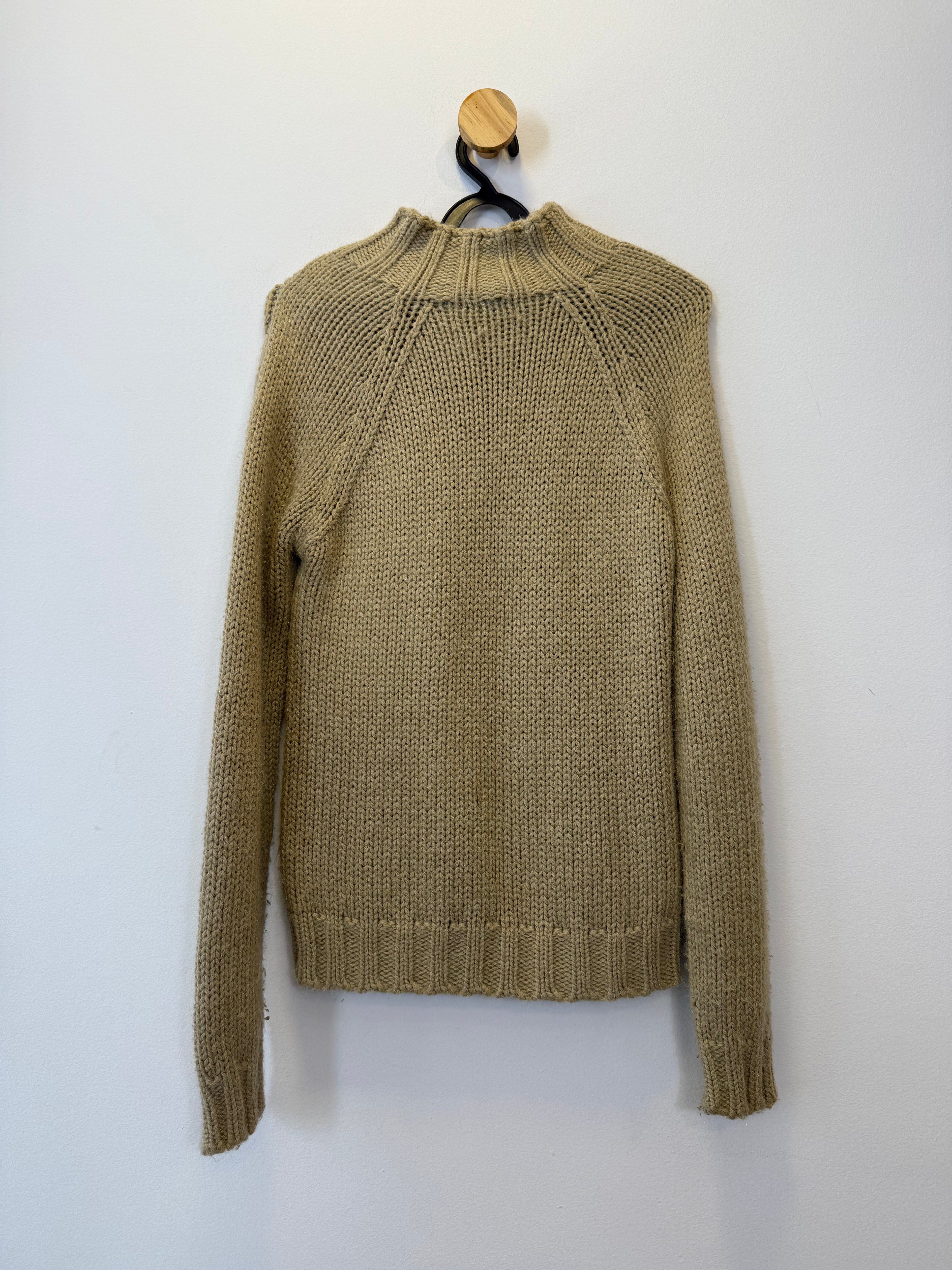 Pulôver Tricot Trançado Bege