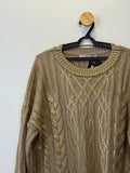 Suéter Tricot Resinado Dourado