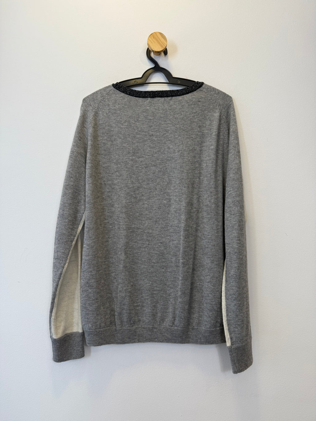 Blusa Tricot Mescla Cinza