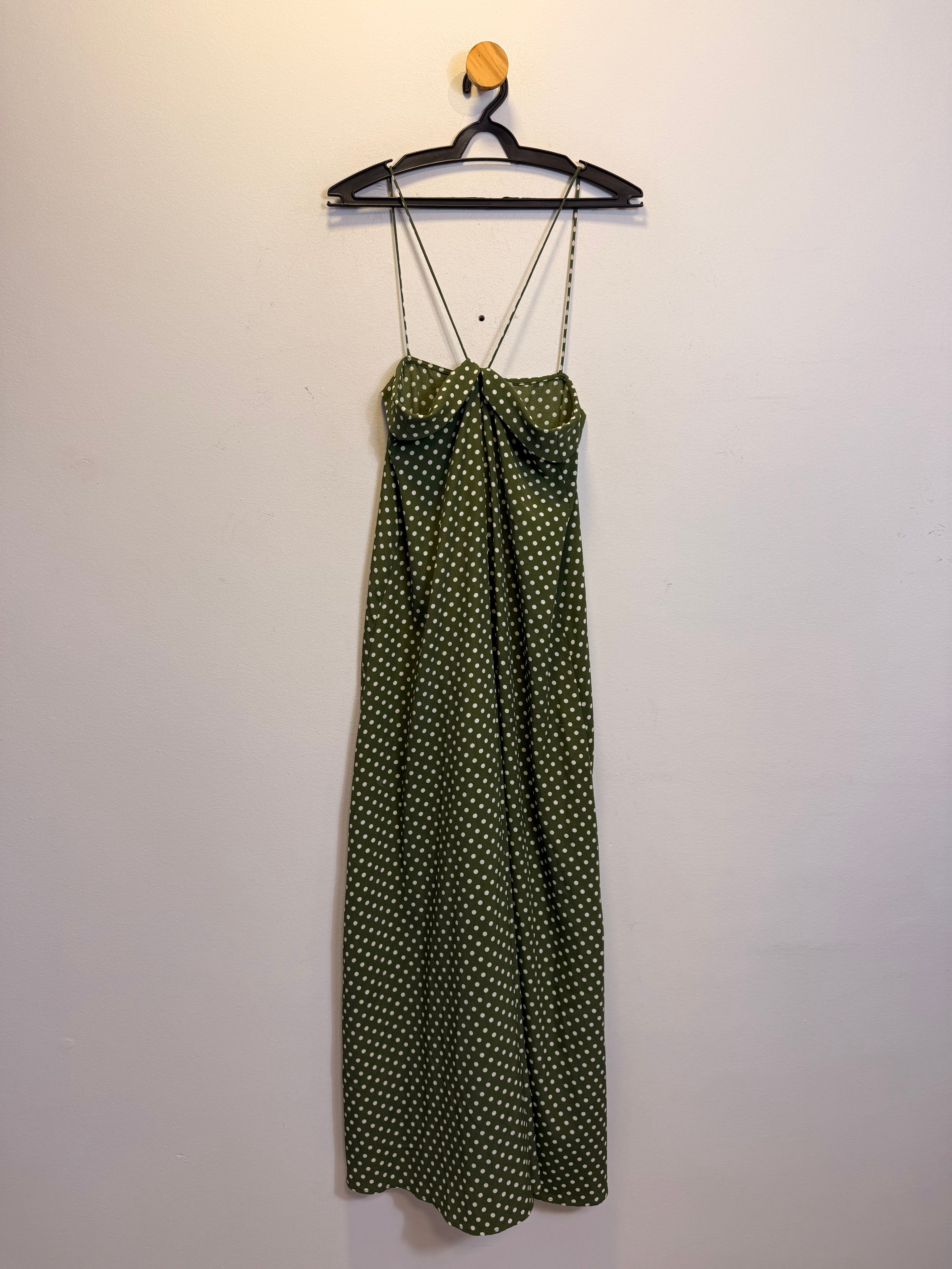 Vestido Poá Verde Zara