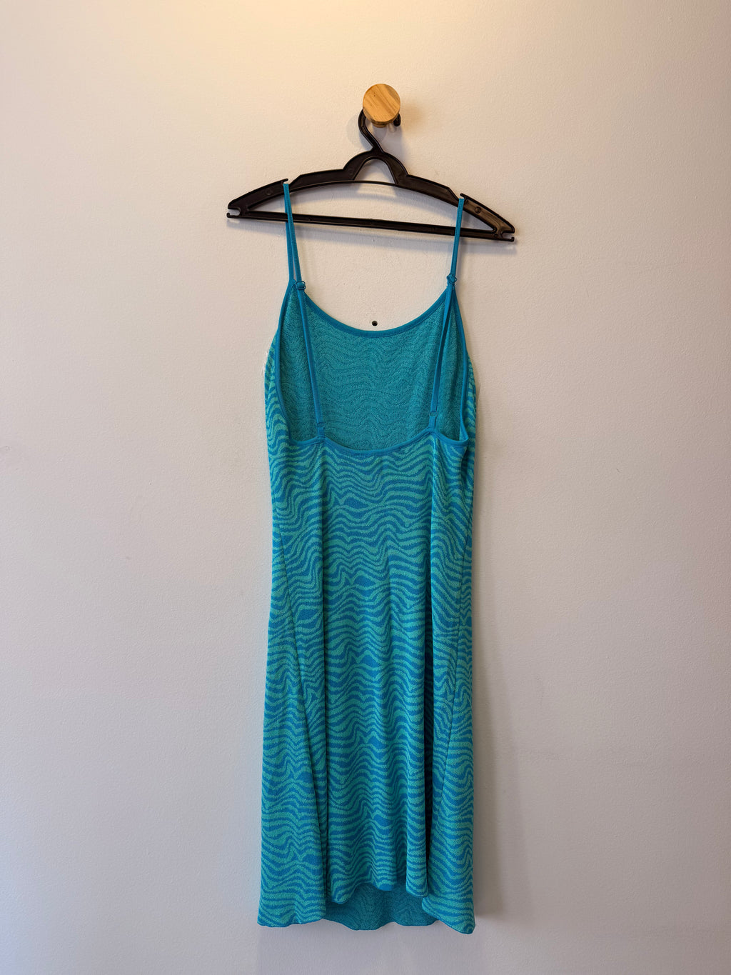 Vestido Azul Estampado de Malha