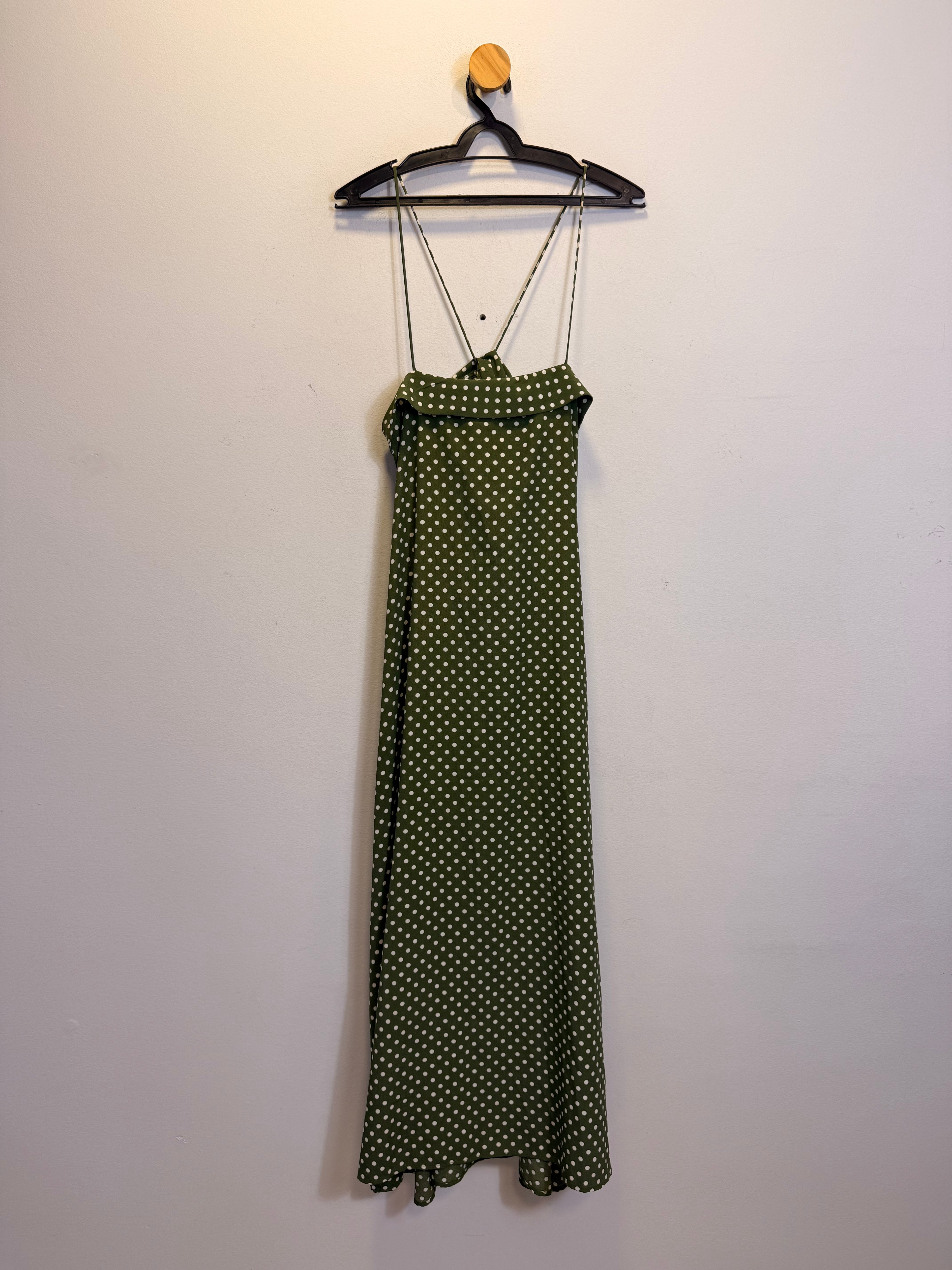 Vestido Poá Verde Zara