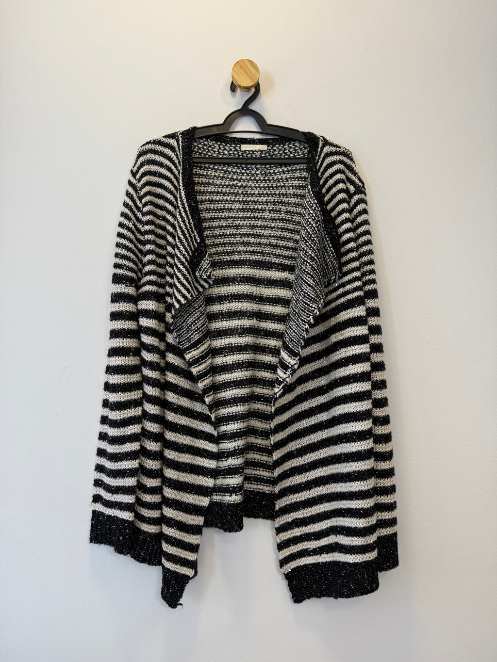 Cardigan Tricot Alongado Listrado