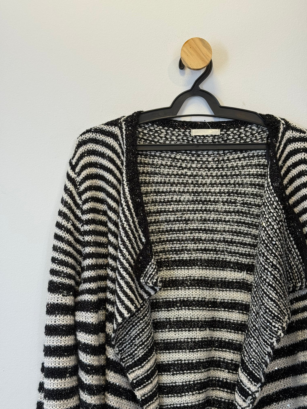 Cardigan Tricot Alongado Listrado
