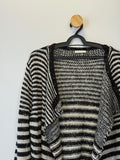 Cardigan Tricot Alongado Listrado