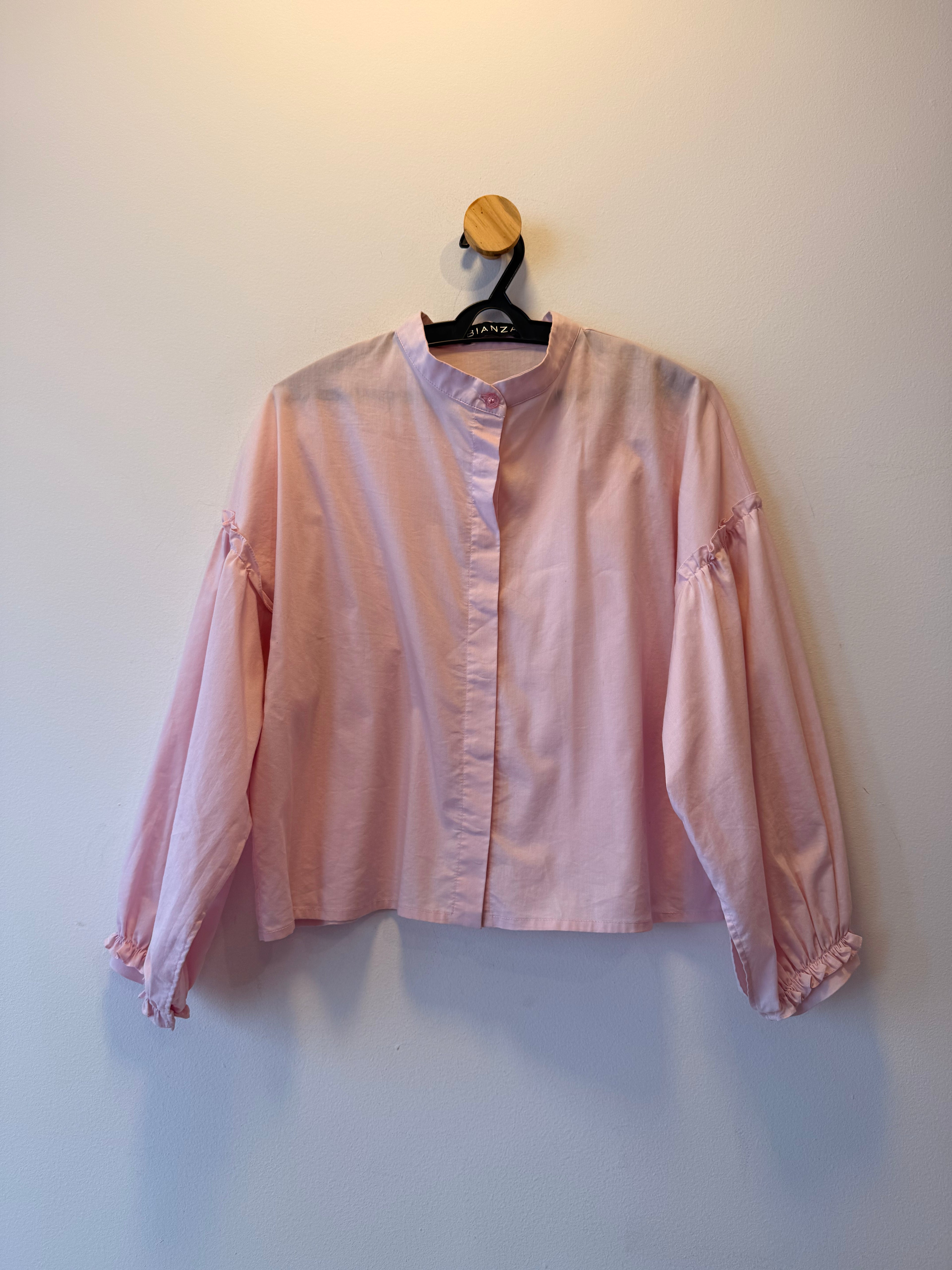 Camisa Manga Longa Rosa Bebê