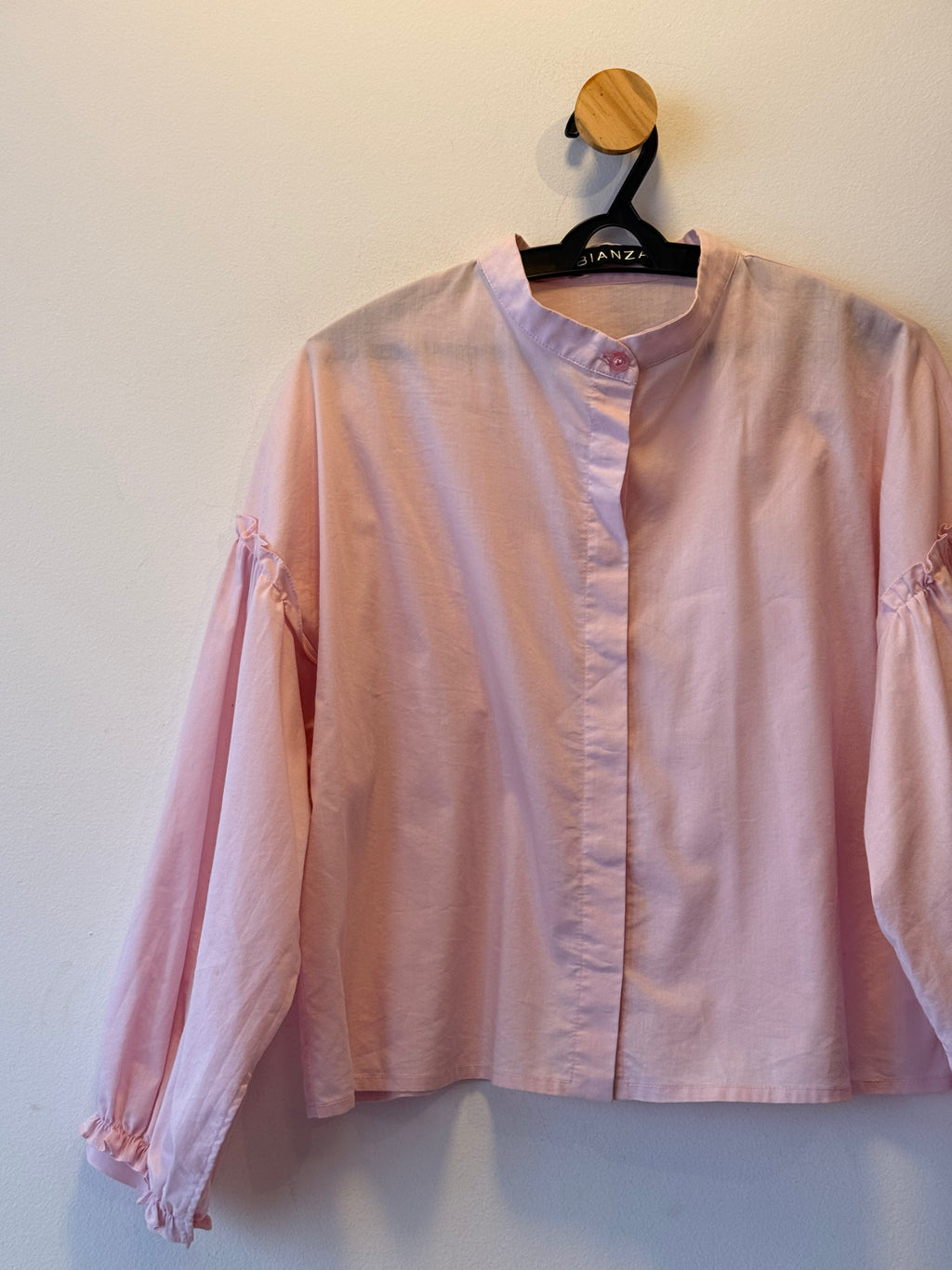 Camisa Manga Longa Rosa Bebê