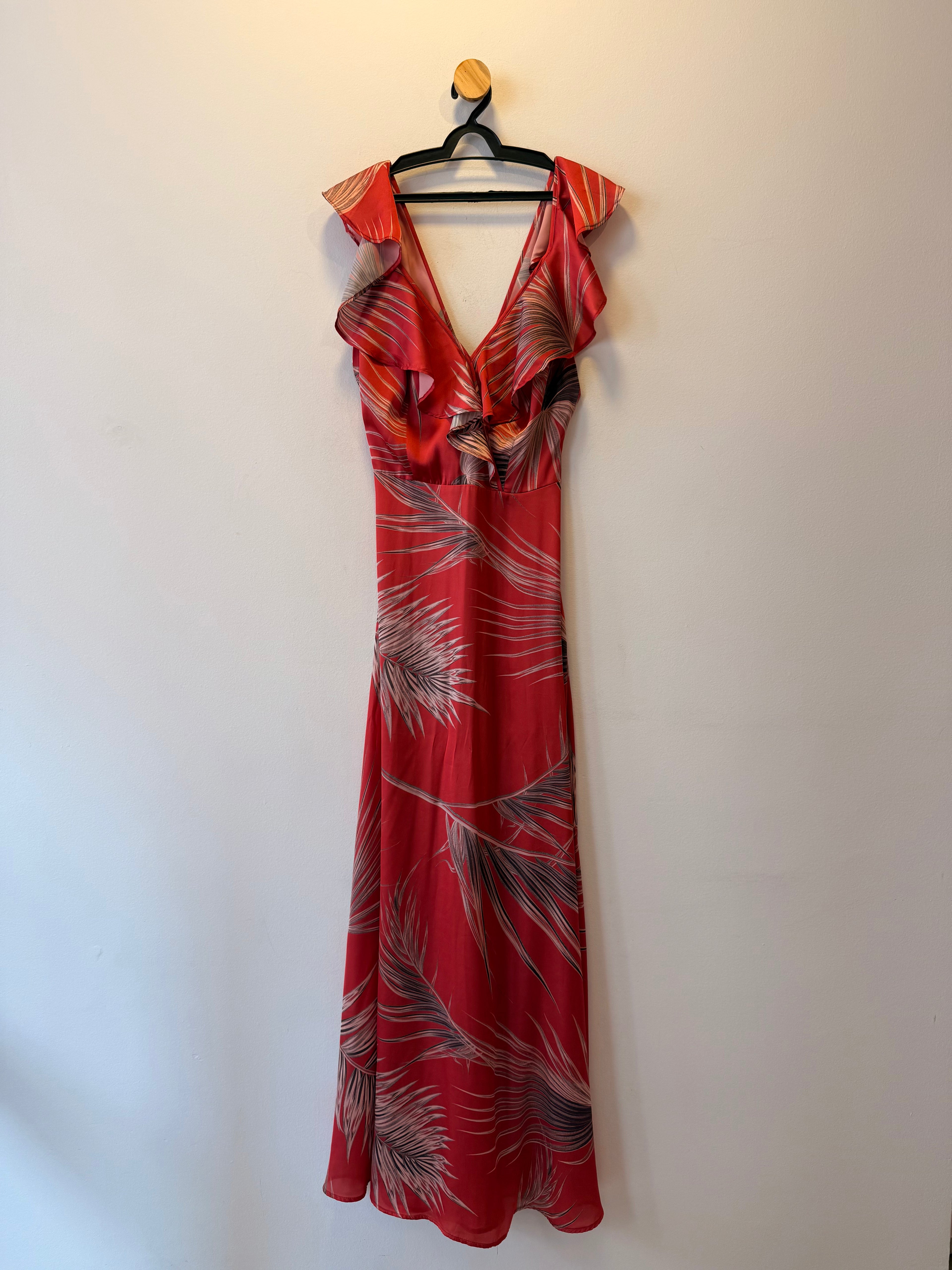 Vestido Longo Vermelho Estampado