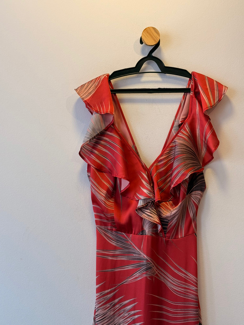 Vestido Longo Vermelho Estampado