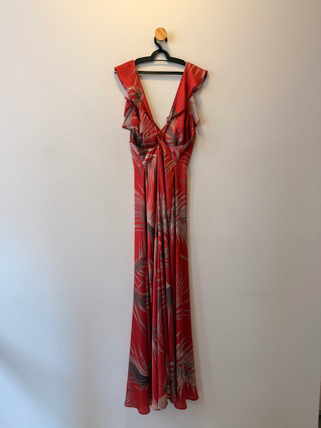 Vestido Longo Vermelho Estampado