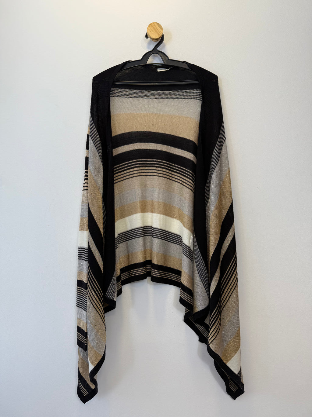 Cardigan Tricot Alongado Metalizado