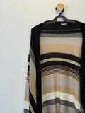 Cardigan Tricot Alongado Metalizado