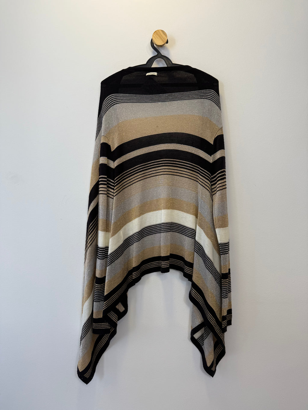 Cardigan Tricot Alongado Metalizado