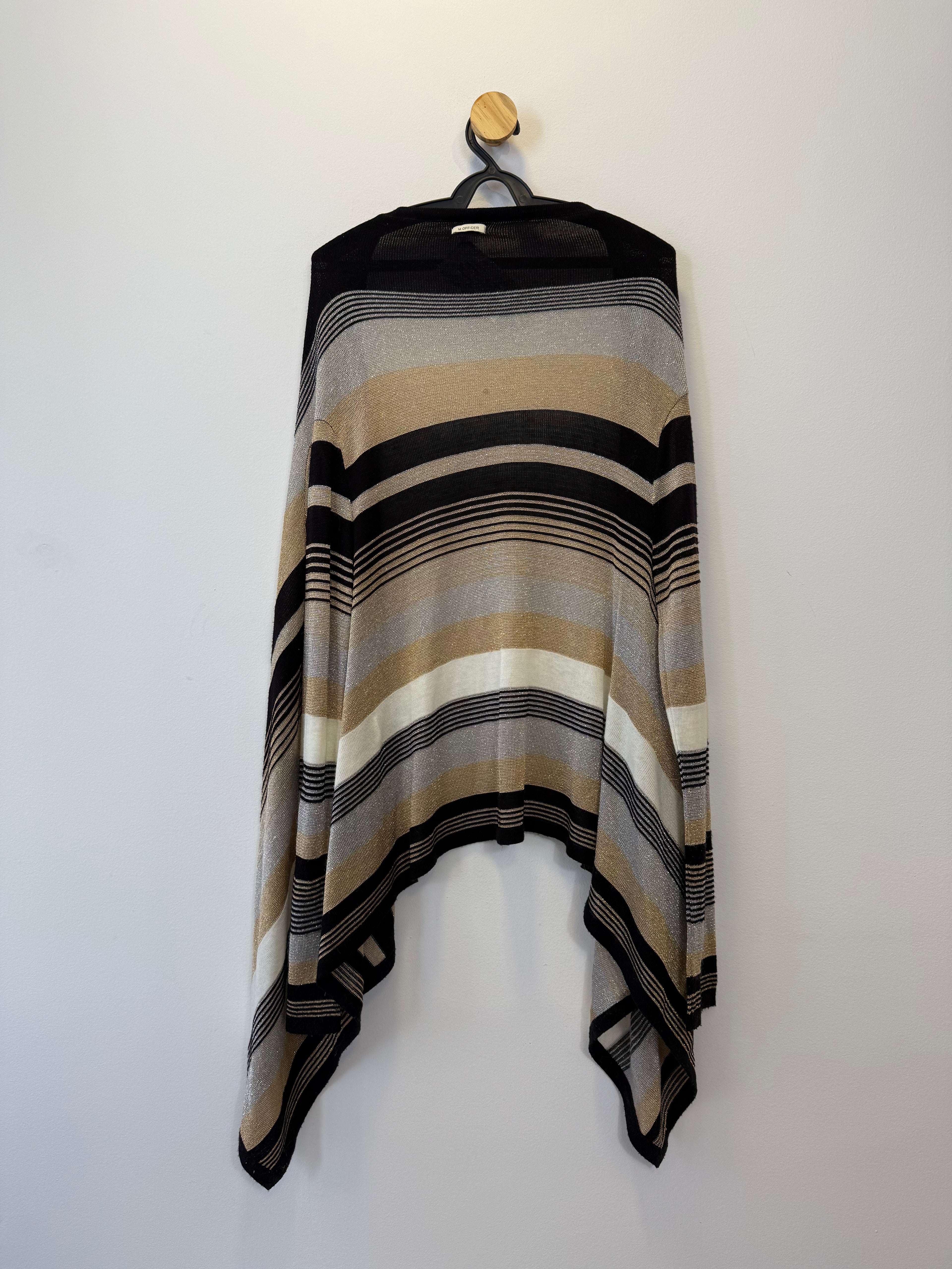 Cardigan Tricot Alongado Metalizado