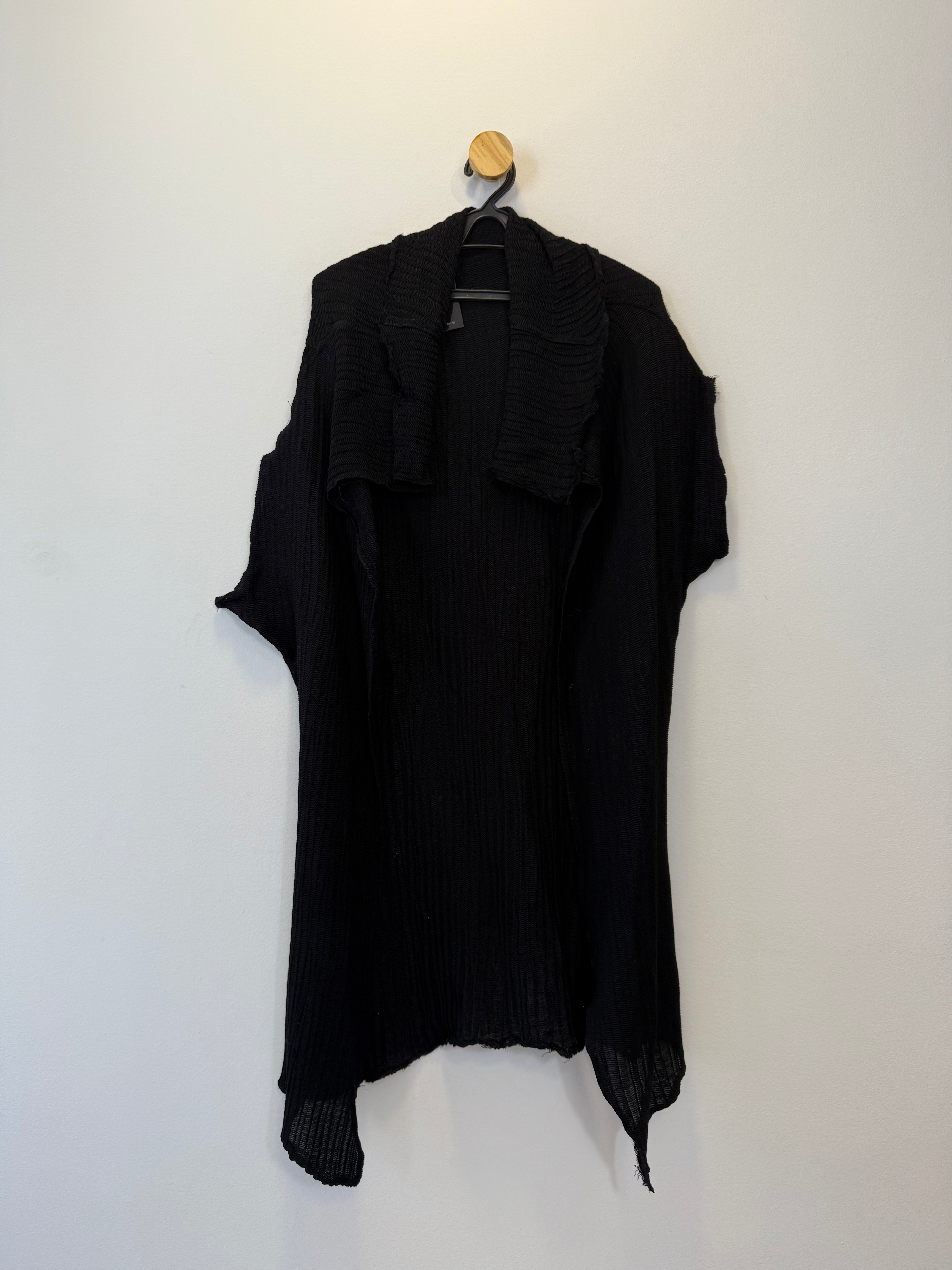 Colete em Tricot  Alongado Preto