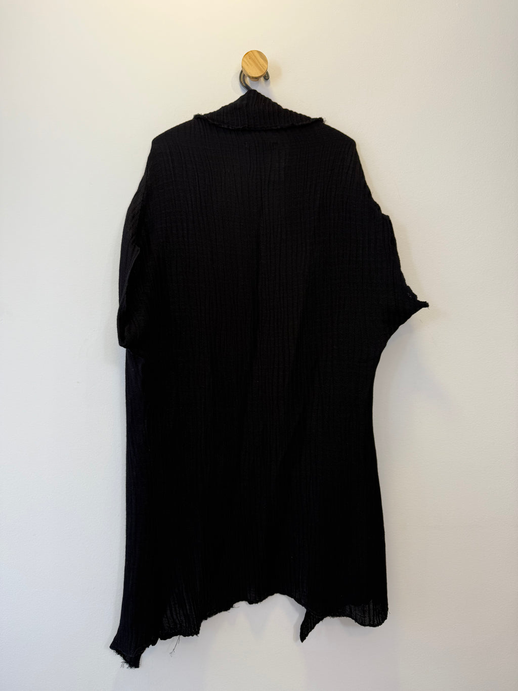 Colete em Tricot  Alongado Preto