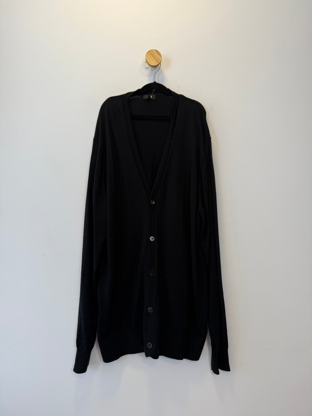 Cardigan Tricot Alongado Preto