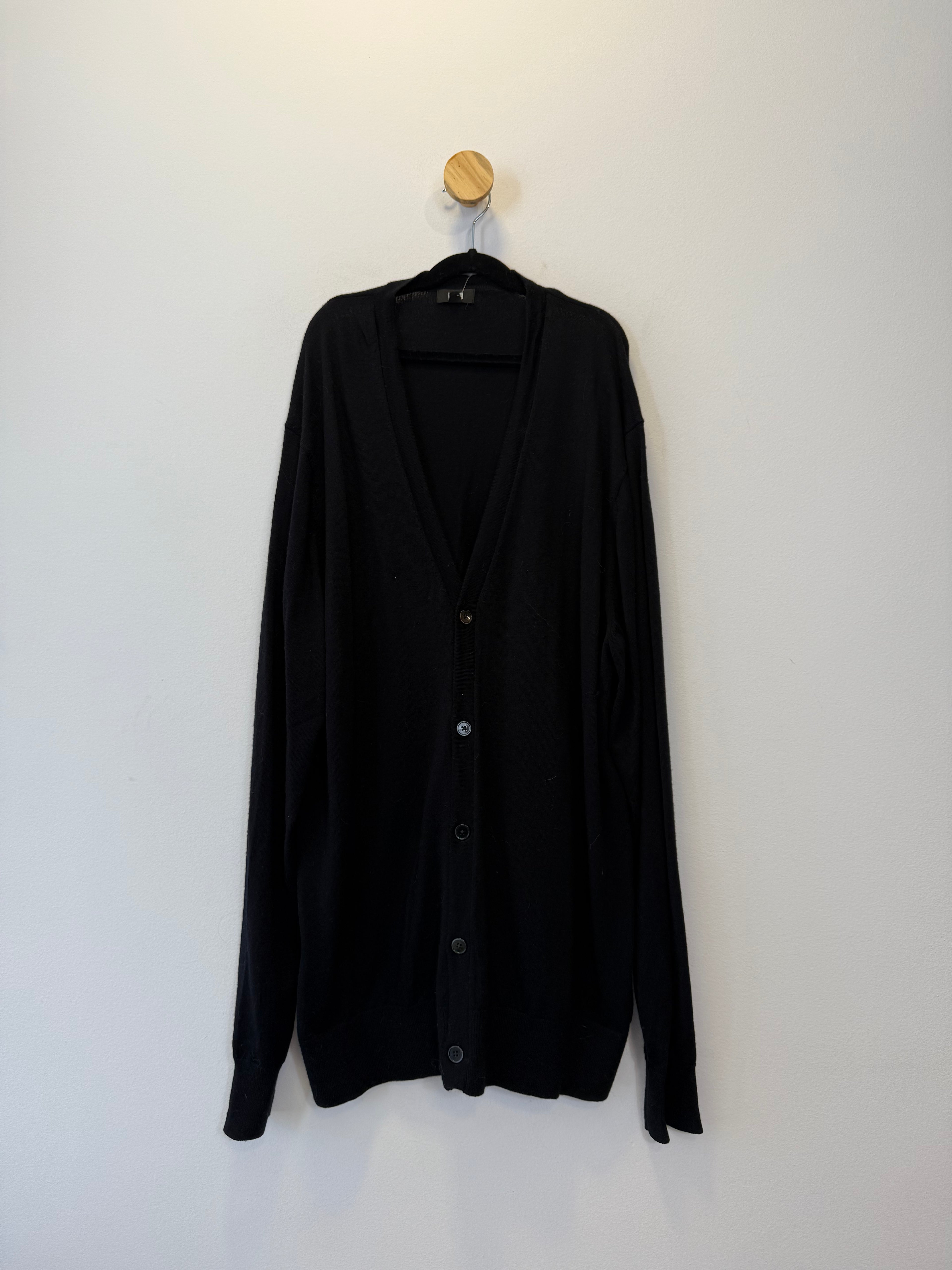 Cardigan Tricot Alongado Preto