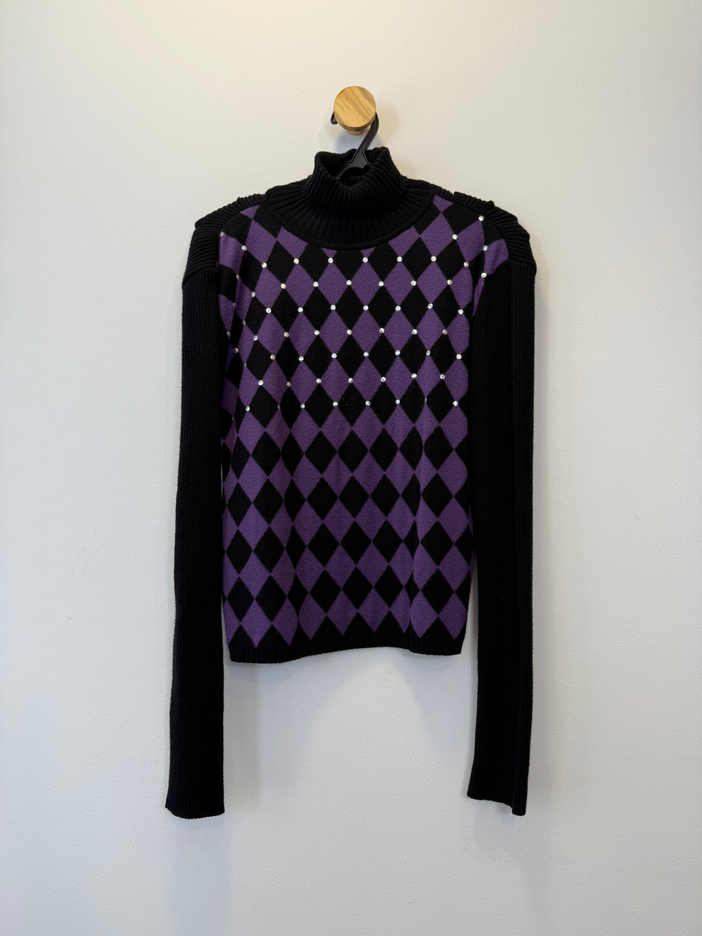 Suéter Tricot Gola Alta Rombos