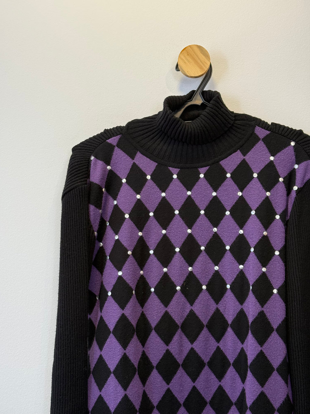 Suéter Tricot Gola Alta Rombos