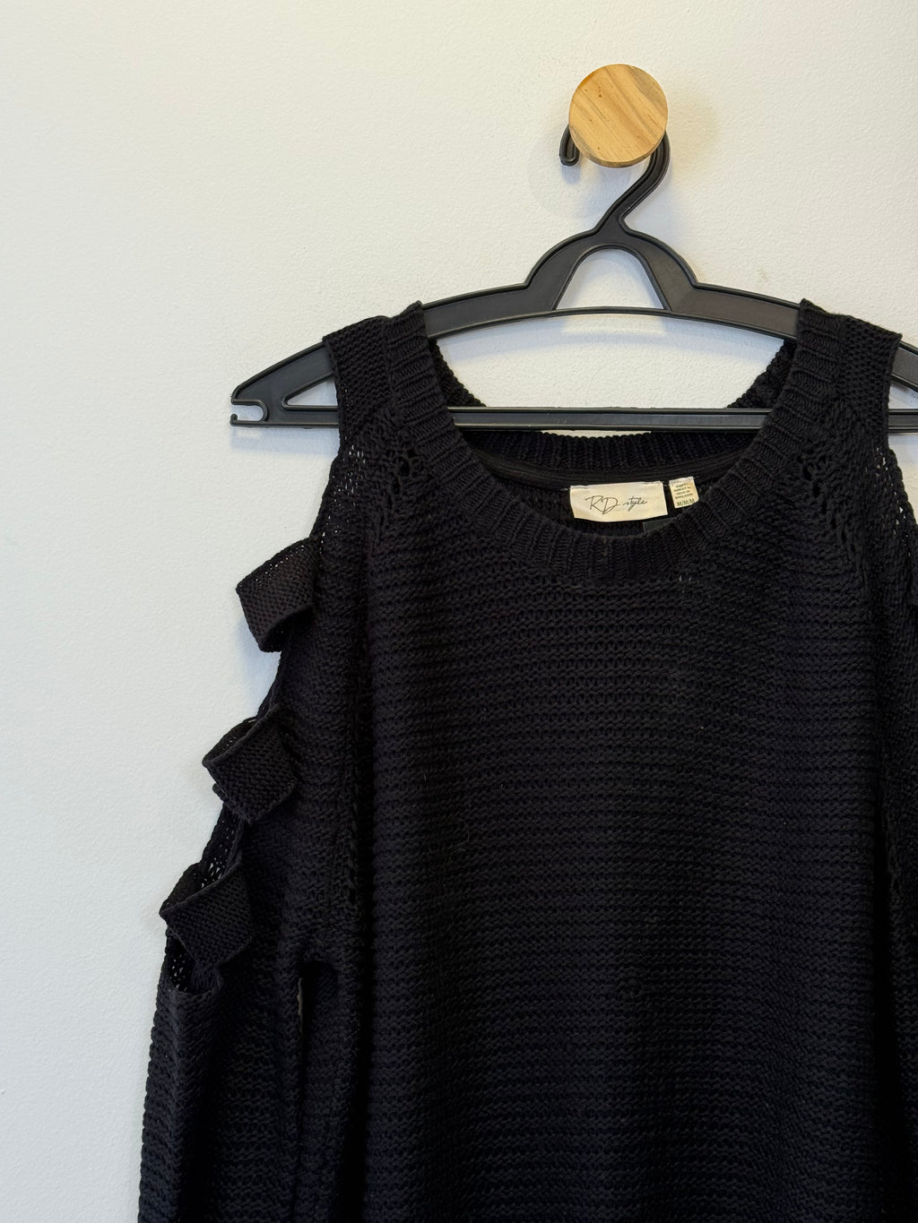 Suéter Tricot Preto Recortes