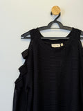 Suéter Tricot Preto Recortes