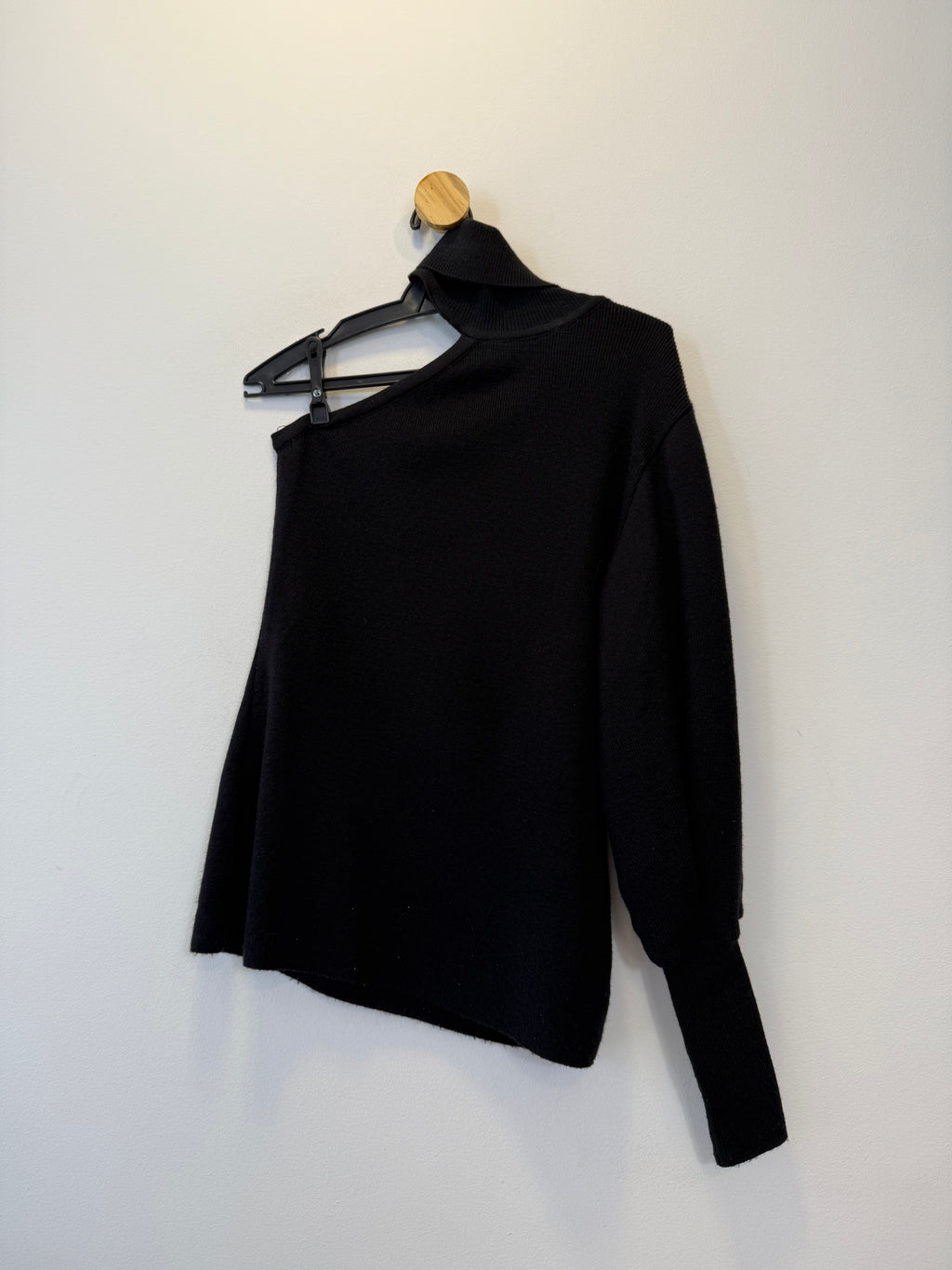 Blusa Tricot Preta Nula Manga